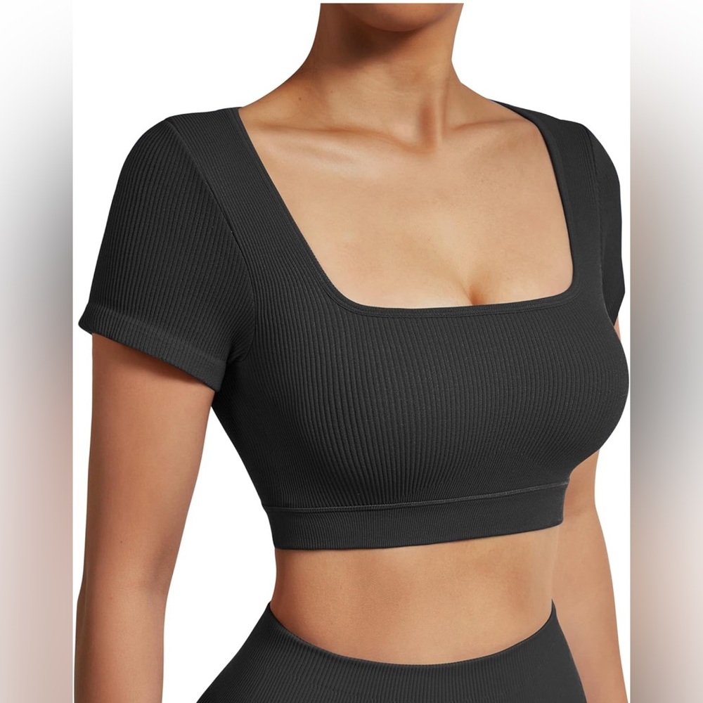 NWT RXRXCOCO Ribbed Sexy open back workout top